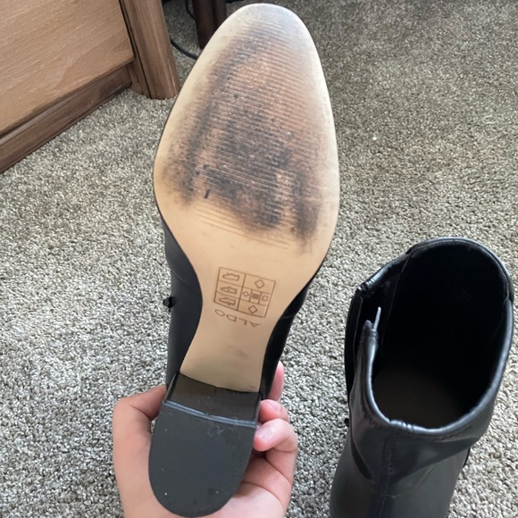 Aldo Black Heeled Boots - Picture 2 of 2